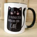 Taza "Café y un gato"