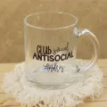 Taza de cristal "Antisocial"