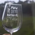 Copa de vino "Papá te quiero hasta el infinito"